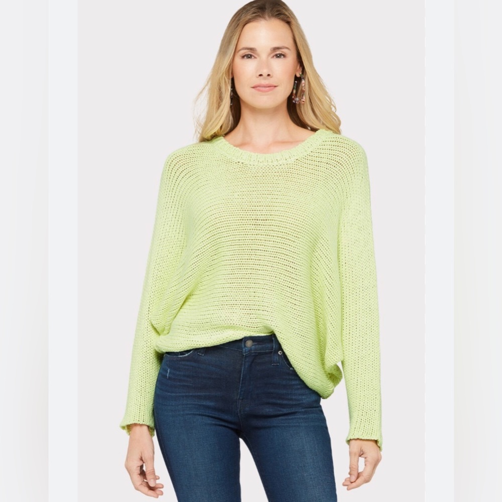 Rag Poets neon sweater purchased at Evereve